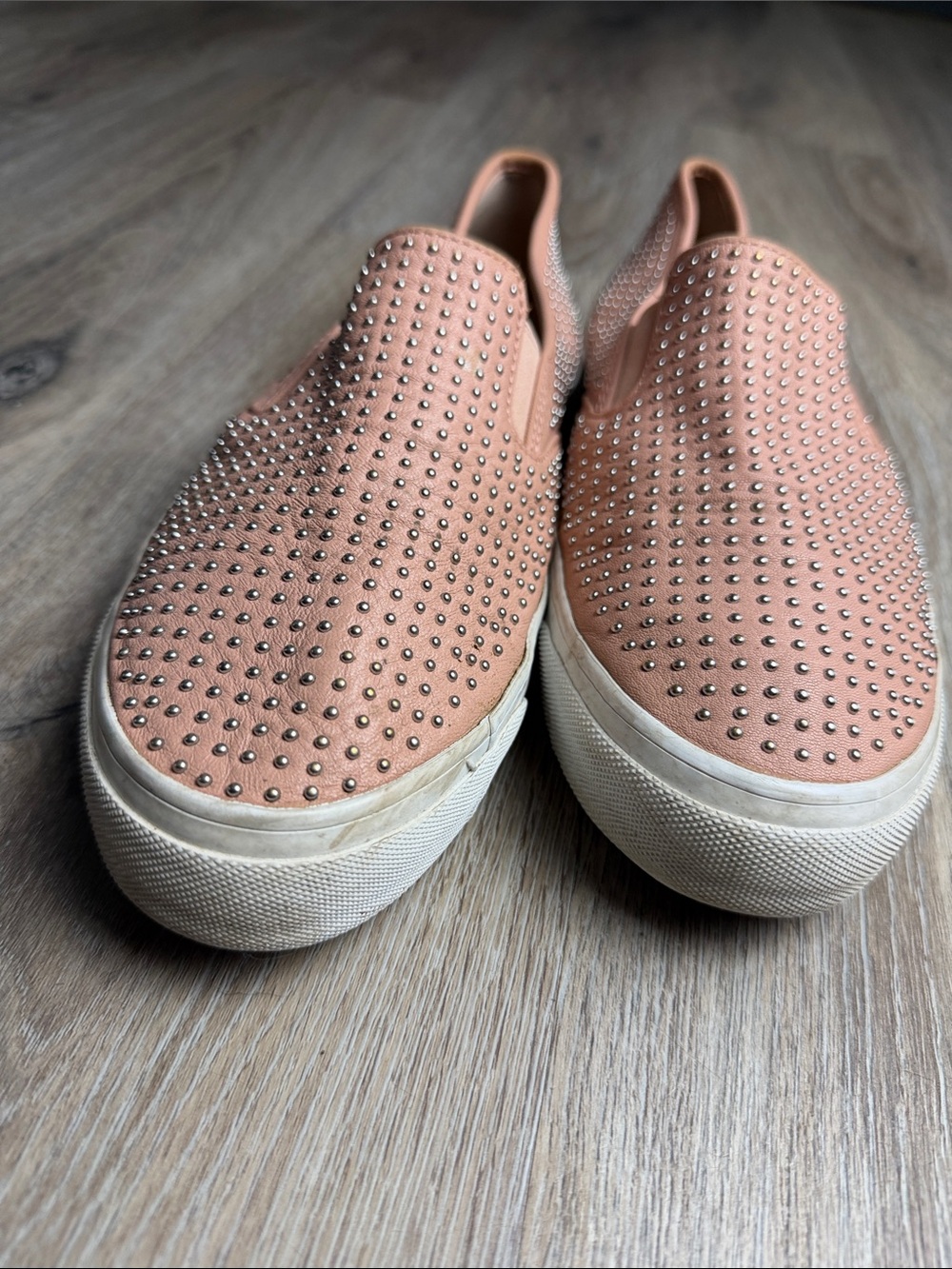 Coach Maggie Studded Slip On Sneakers Blush Pink Leather Shoes Women’s 10B - Picture 8 of 12
